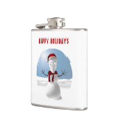 Happy Holidays. Funny skull-head snowman Heupfles (Links)