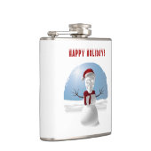 Happy Holidays. Funny skull-head snowman Heupfles (Rechts)