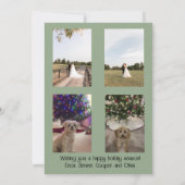 Happy Holidays Garland and Mistletoe Kaart (Achterkant)