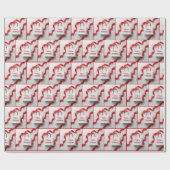 Happy Holidays Gift Bags With Red Ribbons Cadeaupapier (Vlak)