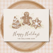 Happy Holidays Gingerbread Feestdagenkaart