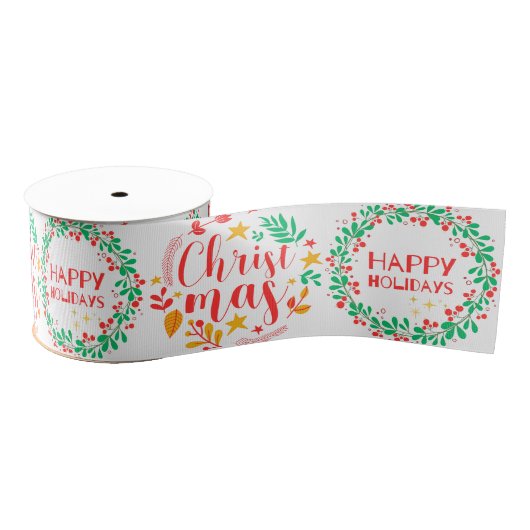 Happy Holidays Grosgrain Lint (Spoel)