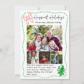 Happy Holidays Hand Drawn Christmas Doodles Photo Feestdagenkaart (Voorkant)