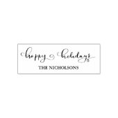 Happy Holidays Handwritten Script Holiday Self-ink Zelfinktende Stempel (Design)