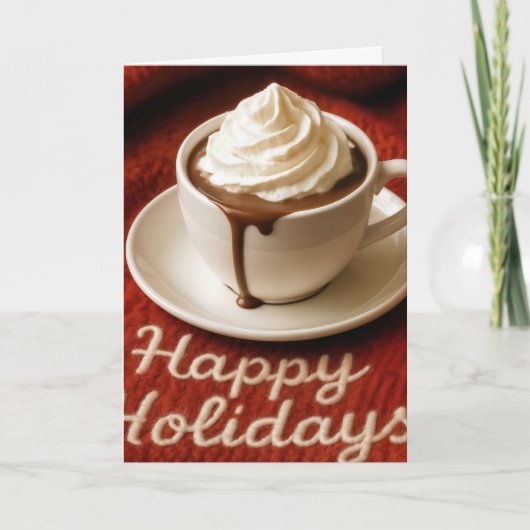 Happy Holidays Hot Cocoa Feestdagen Kaart (Voorkant)