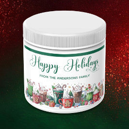 Happy Holidays Hot Cocoa Festive Rechthoekige Sticker