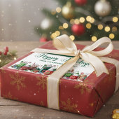 Happy Holidays Hot Cocoa Festive Rechthoekige Sticker