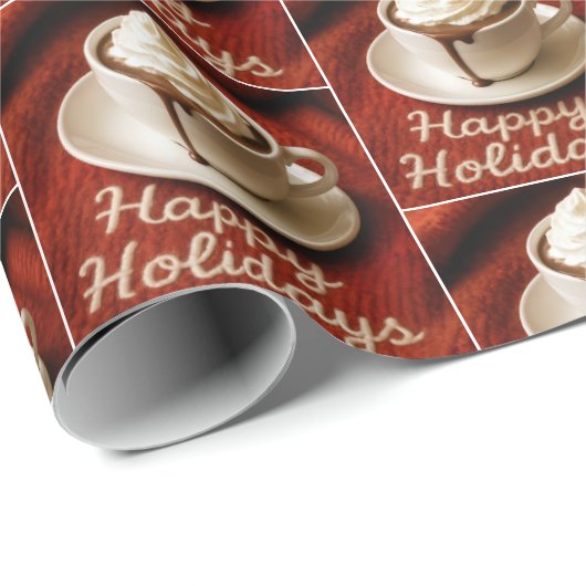 Happy Holidays Hot Cocoa On a Blanket Cadeaupapier (Rol Hoek)