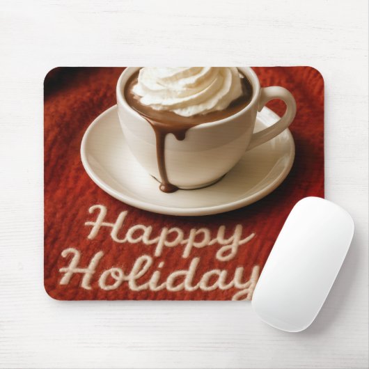 Happy Holidays Hot Cocoa On a Blanket Muismat (Met muis)
