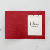 Happy Holidays Husky With a Red Scarf Kaart (Binnen)