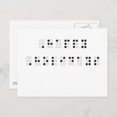 Happy Holidays in Braille Feestdagenkaart (Voorkant / Achterkant)