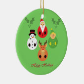 Happy Holidays! Keramisch Ornament (Rechts)