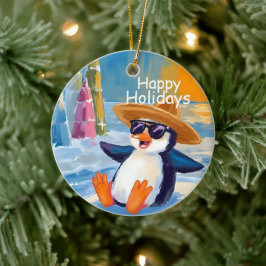 "Happy Holidays" Keramisch Ornament