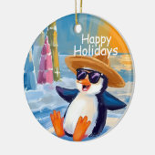 "Happy Holidays" Keramisch Ornament (Links)