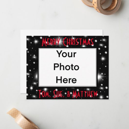 Happy Holiday's kosmische sterren sjabloon (Voorkant / Achterkant in situ)