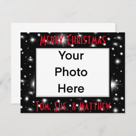 Happy Holiday's kosmische sterren sjabloon (Voorkant / Achterkant)