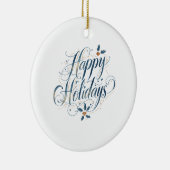 Happy Holidays Merry Christmas Family New Year Keramisch Ornament (Rechts)