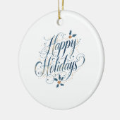 Happy Holidays Merry Christmas Family New Year Keramisch Ornament (Links)