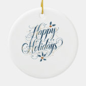 Happy Holidays Merry Christmas Family New Year Keramisch Ornament (Achterkant)