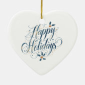 Happy Holidays Merry Christmas Family New Year Keramisch Ornament (Achterkant)