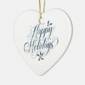 Happy Holidays Merry Christmas Family New Year Keramisch Ornament (Links)