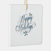 Happy Holidays Merry Christmas Family New Year Keramisch Ornament (Rechts)