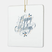 Happy Holidays Merry Christmas Family New Year Keramisch Ornament (Links)