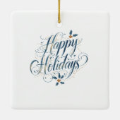 Happy Holidays Merry Christmas Family New Year Keramisch Ornament (Achterkant)