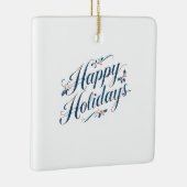 Happy Holidays Merry Christmas Family New Year Keramisch Ornament (Rechts)