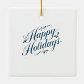 Happy Holidays Merry Christmas Family New Year Keramisch Ornament (Achterkant)