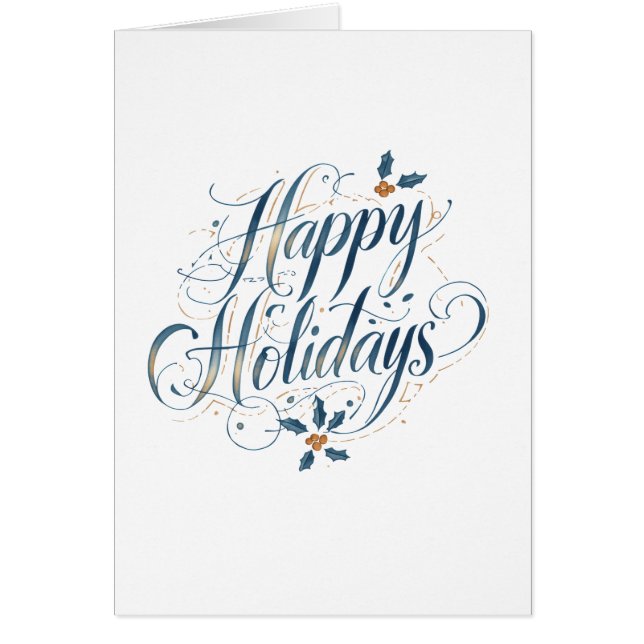 Happy Holidays Merry Christmas New Year Card (Voorkant)