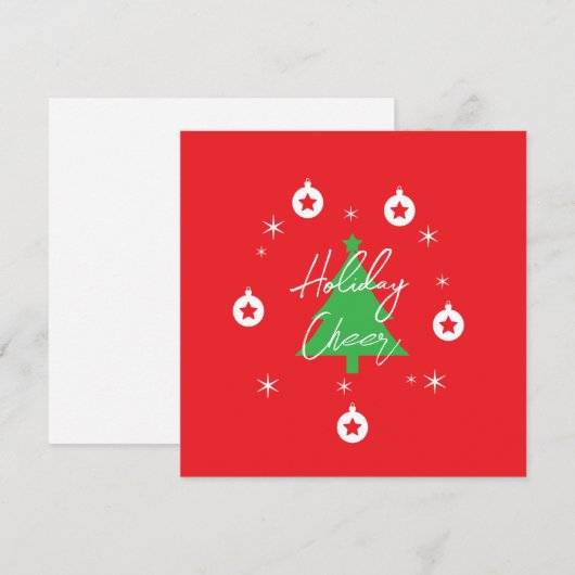 Happy Holidays Merry Christmas New Year Feestdagenkaart (Voorkant / Achterkant)