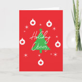 Happy Holidays Merry Christmas New Year Kaart (Voorkant)