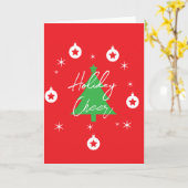 Happy Holidays Merry Christmas New Year Kaart (Gele Bloem)