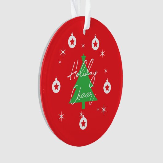 Happy Holidays Merry Christmas New Year Ornament (voorkant)