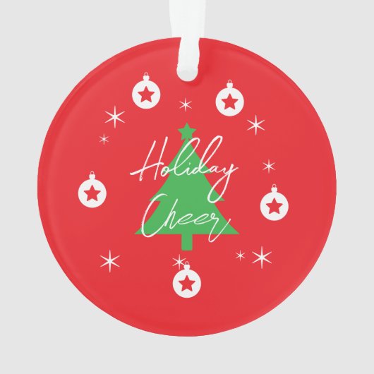 Happy Holidays Merry Christmas New Year Ornament (achterkant)