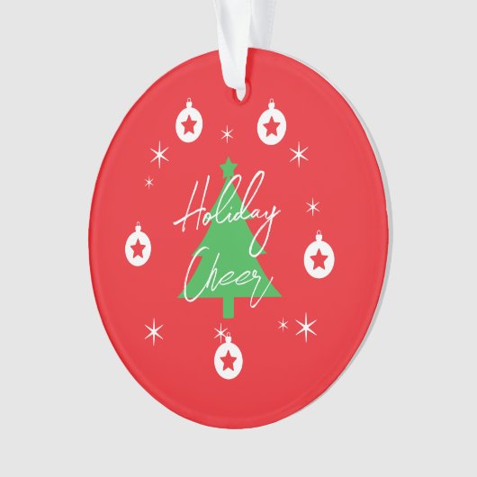 Happy Holidays Merry Christmas New Year Ornament (voorkant)