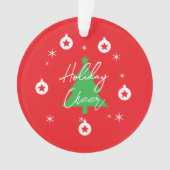 Happy Holidays Merry Christmas New Year Ornament (voorkant)