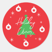 Happy Holidays Merry Christmas New Year Ronde Sticker (Voorkant)