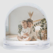 Happy Holidays Modern Script Personalized Photo Sneeuwbol (Achterkant)