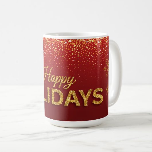 Happy Holidays Mug Koffiemok (Voorkant rechts)