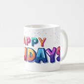Happy Holidays Mug Koffiemok (Voorkant rechts)