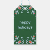 Happy holidays note cadeaulabel (Voorkant)