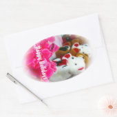 Happy Holidays Ovale Sticker (Envelop)