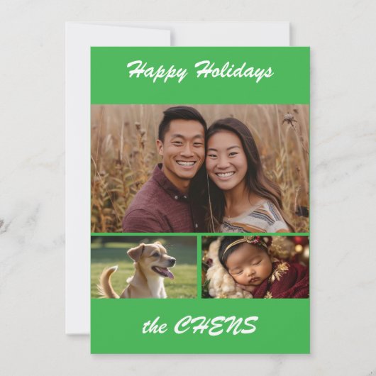 Happy holidays personalized photo card feestdagenkaart (Voorkant)