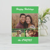 Happy holidays personalized photo card feestdagenkaart (Staand voorkant)