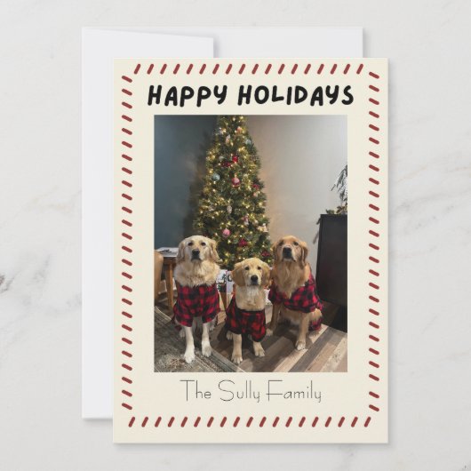 Happy Holidays Photo Card Feestdagenkaart (Voorkant)
