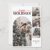 Happy Holidays photo Modern Simple Calligraphy Feestdagenkaart (Voorkant)