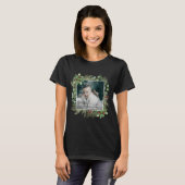 Happy Holidays Photo Wreath Greenery  T-shirt (Voorkant volledig)