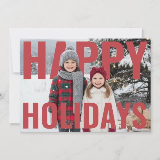 Happy Holidays PhotoPop Card Feestdagenkaart (Voorkant)